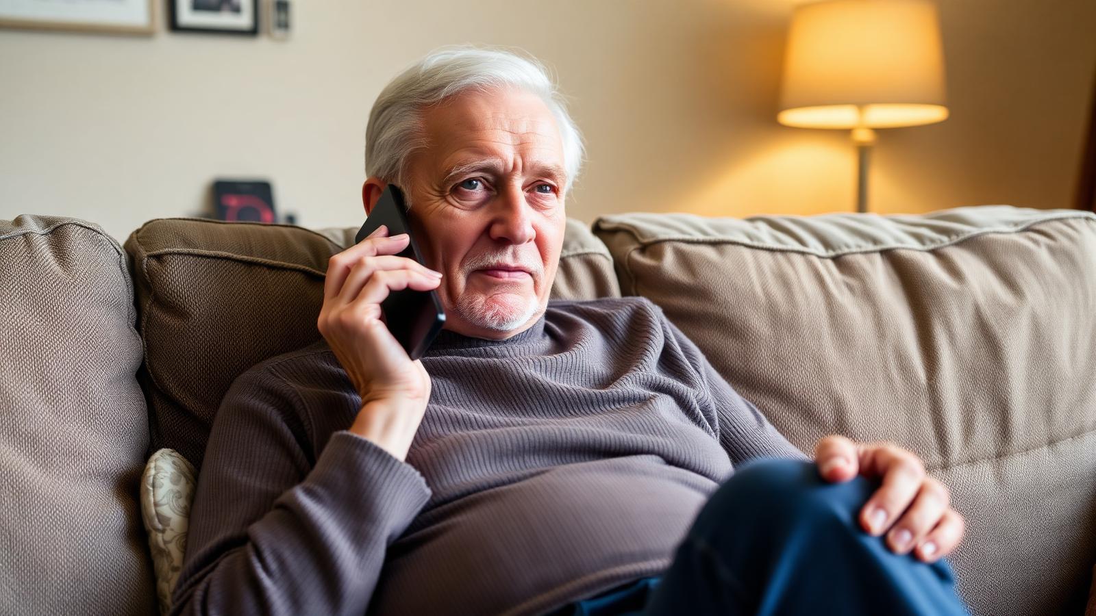 A patient at home calling their surgical team for advice