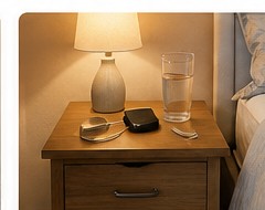 Bedside recovery station with lamp, phone, water and essentials