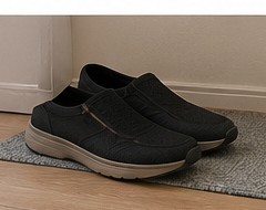 Supportive slip-on shoes with non-slip soles