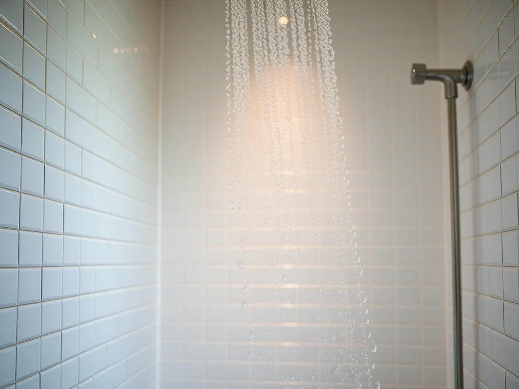 Clean modern shower