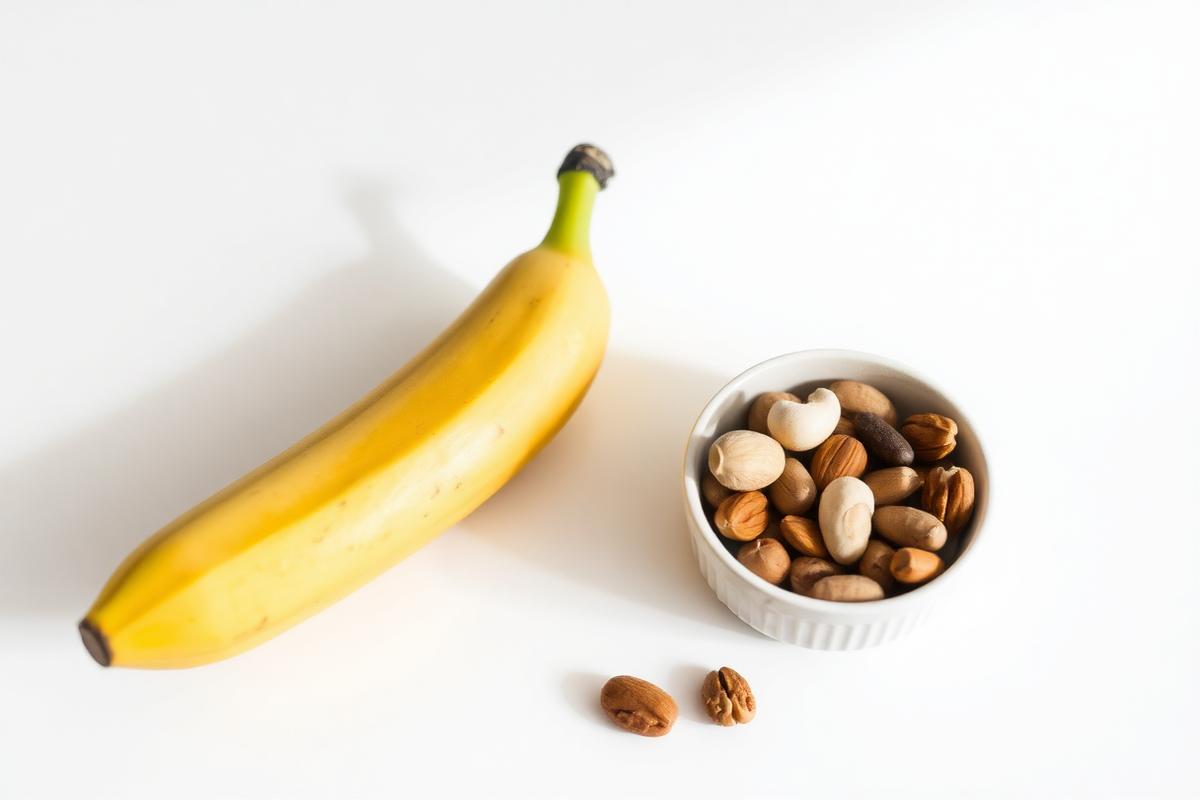 Banana and mixed nuts